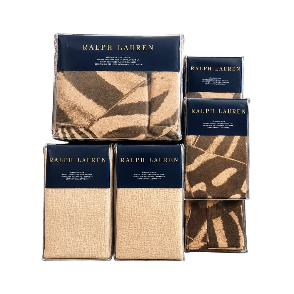 New Ralph Lauren Victoria Falls Full Queen Duvet Cover 5 Standard Shams Set